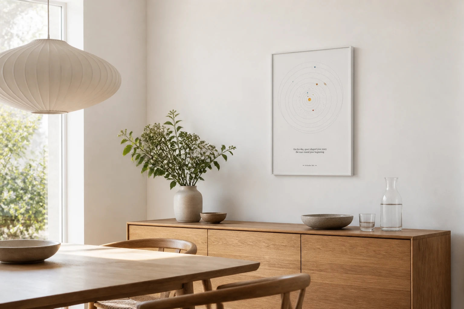 In the dining room